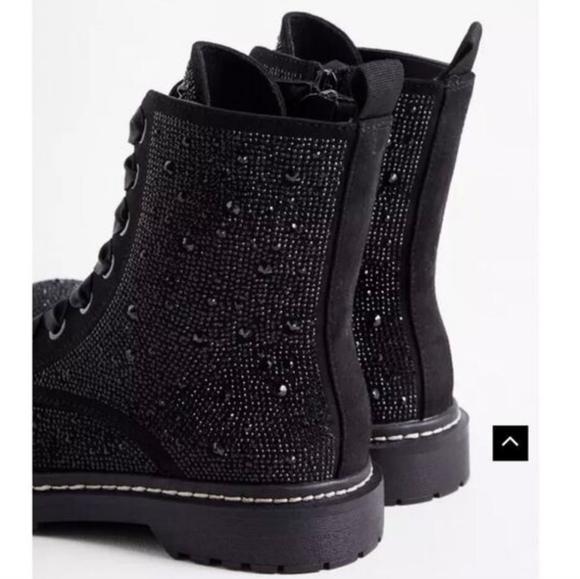 Torrid X Betsey Johnson Rylee Rhinestone Combat Boot Doc Martens Style - Picture 2 of 11